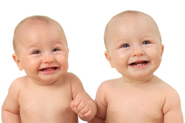 Stock image of a smiling baby