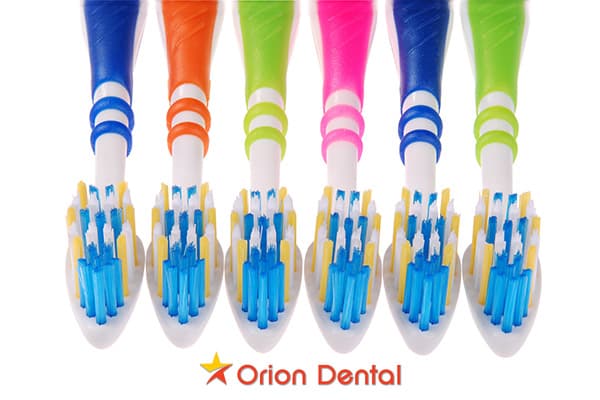 Stock image of a selection of toothbrushes