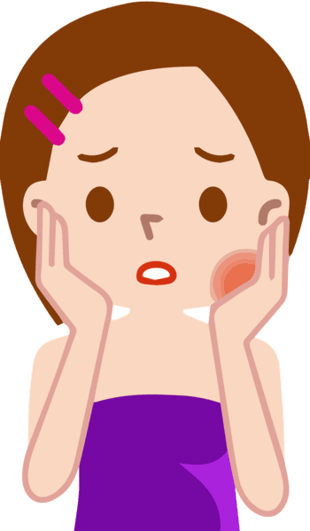 Stock image of a cartoon tooth in pain